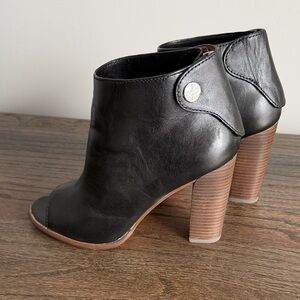 Black Leather Ankle Boots